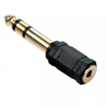Adattatore Lindy da connettore femmina jack 3,5 mm a connettore maschio jack 6,3 mm