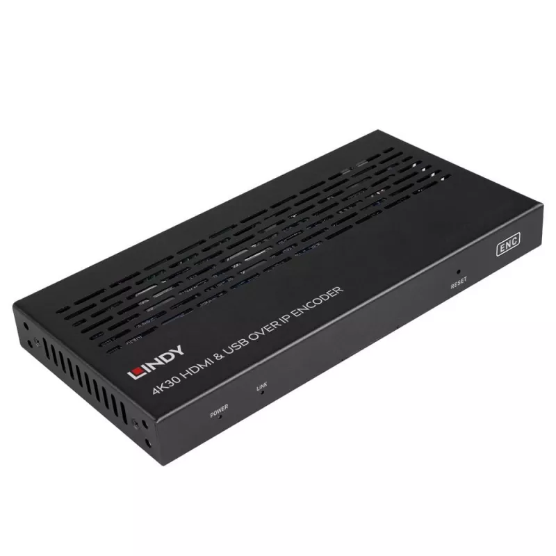 Lindy 38396 encoder 4K30 HDMI e USB over IP, Multicast e Videowall, HDMI 2.0, HDCP 2.2, PoE, 100 m