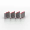 Set di chiavi port blocker USB Type-C Lindy, confezione da 4, rosa