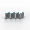 Port blocker Lindy USB Type-C port blocker chiave confezione da 4 pezzi blu