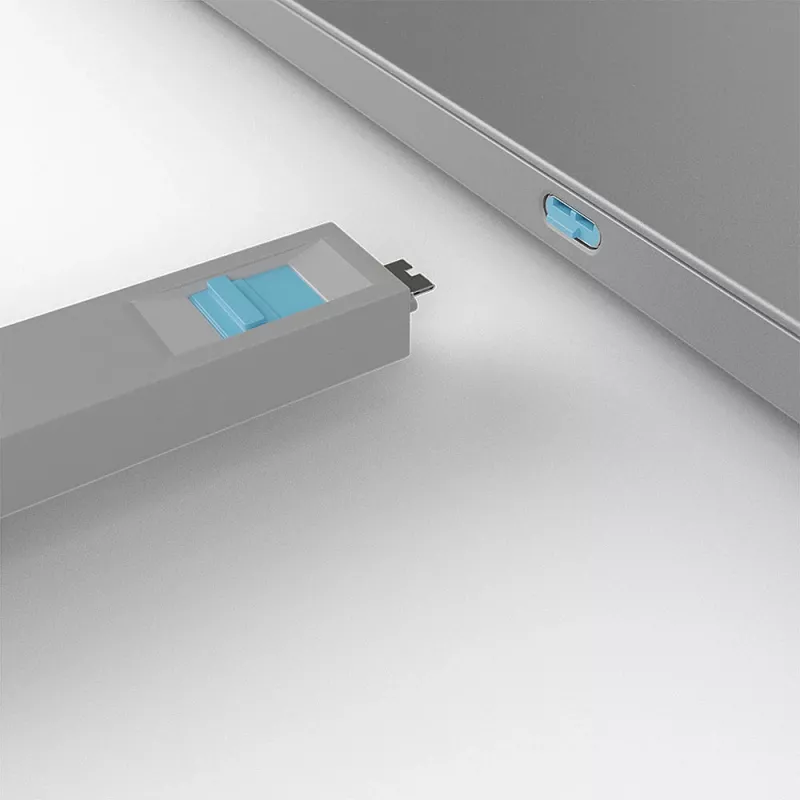 Port blocker Lindy USB Type-C port blocker chiave confezione da 4 pezzi blu