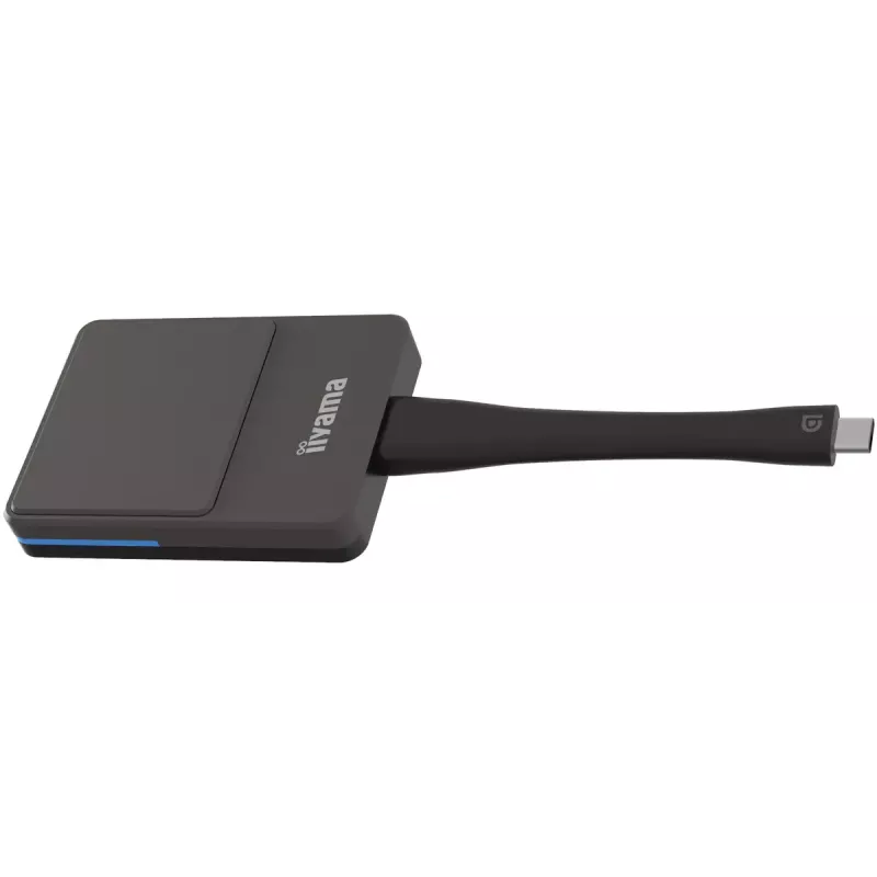iiyama WP D002C dongle per presentazioni wireless, USB-C (DP-Alt), E-Share, argento/nero