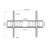 Hagor WH 85 T-HD supporto da parete per TV, 55–110 pollici (140–279 cm), VESA 800x600, max 125 kg, inclinabile, nero