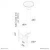 Supporto a soffitto per monitor/TV Neomounts FPMA-C200Nero 10-40