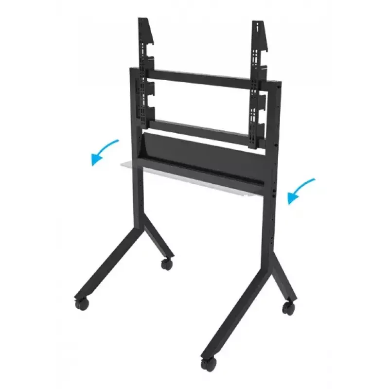 B-Tech BT8545/B carrello per TV, 55–86 pollici, VESA 900x600, max 100 kg, con ripiano, nero