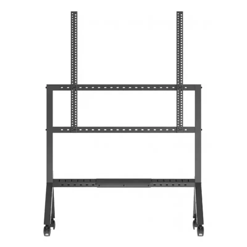B-Tech BT8546/B carrello per TV, 65–110 pollici, VESA 1000x900, max 125 kg, con ripiano, nero