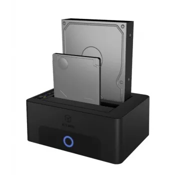 ICY BOX stazione di docking e clonazione a 2 bay per unità SATA da 2.5 pollici o 3.5 pollici a host USB 3.0