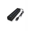 ICY BOX IB-HUB1700-C3 USB 3.2 Gen 1 (3.1 Gen 1) Type-C 5000 Mbit/s nero