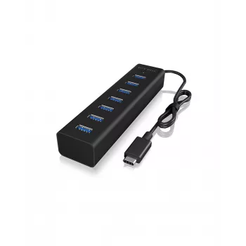 ICY BOX IB-HUB1700-C3 USB 3.2 Gen 1 (3.1 Gen 1) Type-C 5000 Mbit/s nero