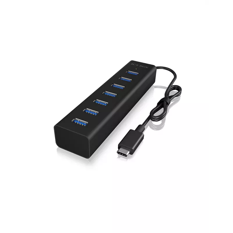 ICY BOX IB-HUB1700-C3 USB 3.2 Gen 1 (3.1 Gen 1) Type-C 5000 Mbit/s nero