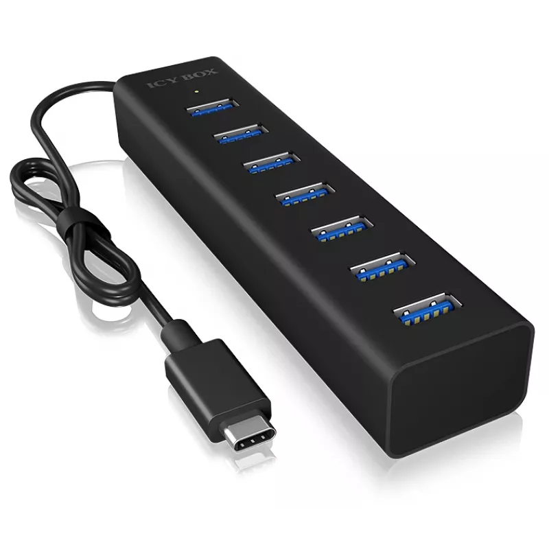 ICY BOX IB-HUB1700-C3 USB 3.2 Gen 1 (3.1 Gen 1) Type-C 5000 Mbit/s nero