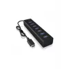 ICY BOX IB-HUB1700-C3 USB 3.2 Gen 1 (3.1 Gen 1) Type-C 5000 Mbit/s nero