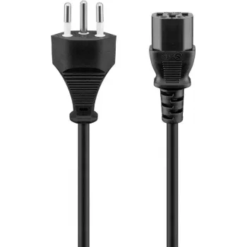 Cavo di alimentazione Goobay 93617 nero 2 m SEV 1011 IEC C13
