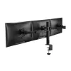 LogiLink BP0107 supporto da scrivania per tre monitor, 17-27 pollici, 7 kg per braccio, VESA 75x75/100x100, acciaio, nero
