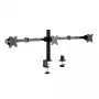 LogiLink BP0107 supporto da scrivania per tre monitor, 17-27 pollici, 7 kg per braccio, VESA 75x75/100x100, acciaio, nero