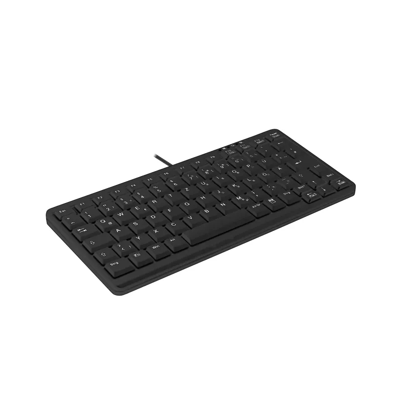 Cherry Active Key AK-4100-U-B/GE Mini tastiera, USB, nero, layout tedesco