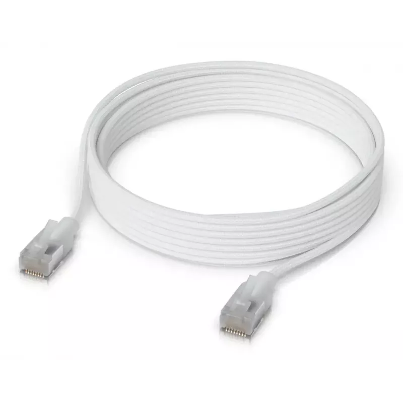 Cavo patch di rete UBIQUITI UACC-CABLE-PATCH-EL-C6A-5M-W Cat6a 5 m RJ-45 bianco traslucido