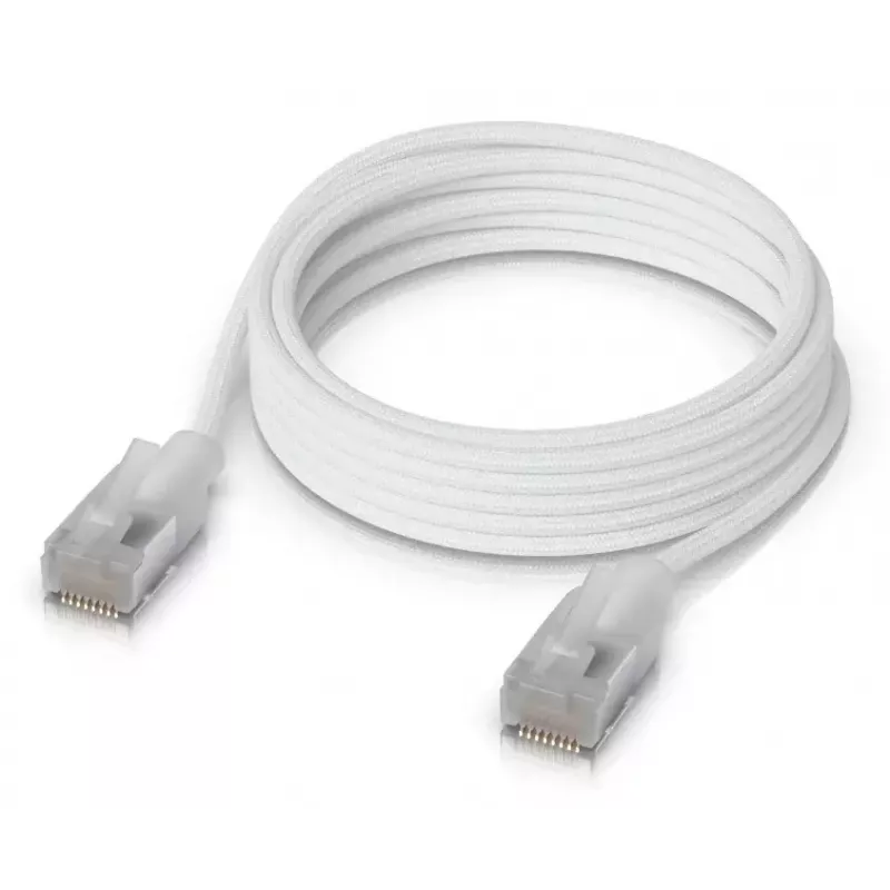 Cavo di rete Ubiquiti UACC-Cable-Patch-EL-C6A-2M-W RJ-45 Cat6a 2m bianco trasparente
