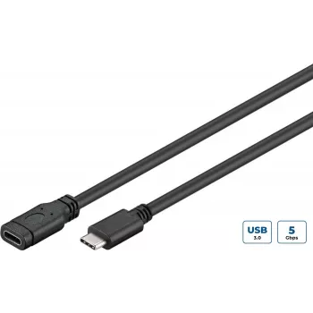 Microconnect USB3.1CC1EX cavo USB USB 3.2 Gen 1 (3.1 Gen 1) 1 m USB C nero