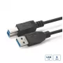 MicroConnect USB3.0AB5B cavo USB 3.2 Gen 1, da USB-A a USB-B, maschio-maschio, 5 m, nero