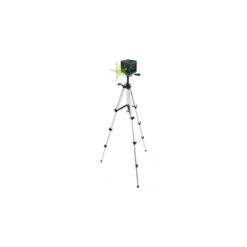 Livella laser Bosch Quigo Green con treppiede 1,1 m — set laser a croce compatto