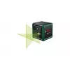 Livella laser Bosch Quigo Green con treppiede 1,1 m — set laser a croce compatto