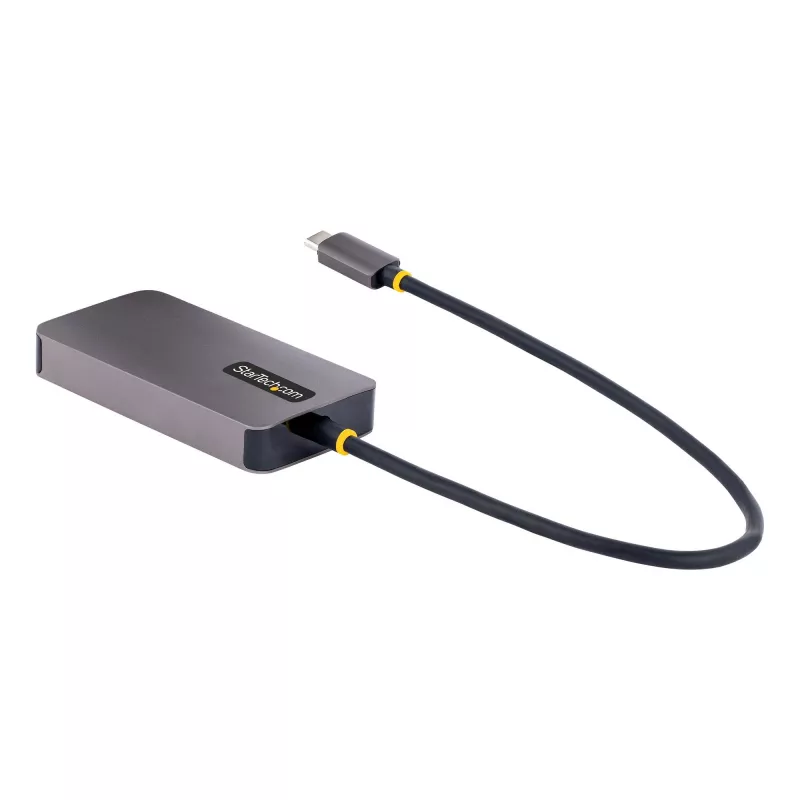 Adattatore video USB-C StarTech.com, adattatore USB-C a HDMI DVI VGA, fino a 4K 60Hz, alluminio, adattatore video multiporta, compatibile Thunderbolt 3/4, adattatore da viaggio USB Type-C