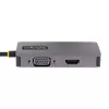 Adattatore video USB-C StarTech.com, adattatore USB-C a HDMI DVI VGA, fino a 4K 60Hz, alluminio, adattatore video multiporta, compatibile Thunderbolt 3/4, adattatore da viaggio USB Type-C