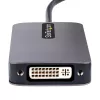 Adattatore video USB-C StarTech.com, adattatore USB-C a HDMI DVI VGA, fino a 4K 60Hz, alluminio, adattatore video multiporta, compatibile Thunderbolt 3/4, adattatore da viaggio USB Type-C