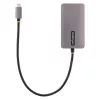 Adattatore video USB-C StarTech.com, adattatore USB-C a HDMI DVI VGA, fino a 4K 60Hz, alluminio, adattatore video multiporta, compatibile Thunderbolt 3/4, adattatore da viaggio USB Type-C