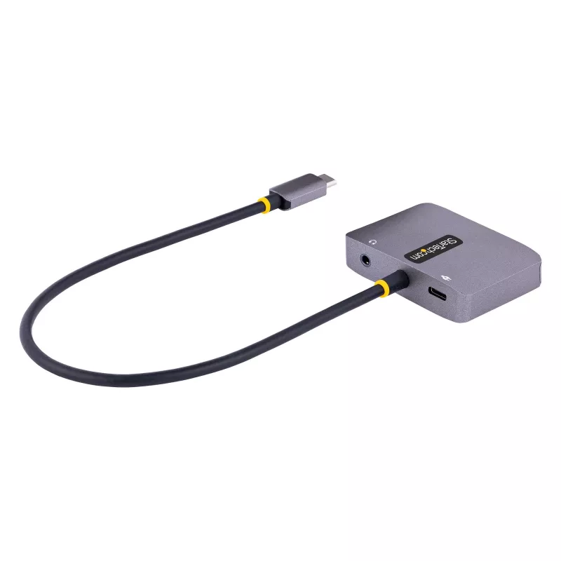 Adattatore video USB-C StarTech.com, adattatore multiporta USB-C a HDMI VGA, audio 3,5 mm, 4K 60Hz HDR, 100W PD pass-through, compatibile Thunderbolt 3/4 – adattatore display USB-C da viaggio