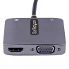 Adattatore video USB-C StarTech.com, adattatore multiporta USB-C a HDMI VGA, audio 3,5 mm, 4K 60Hz HDR, 100W PD pass-through, compatibile Thunderbolt 3/4 – adattatore display USB-C da viaggio