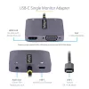 Adattatore video USB-C StarTech.com, adattatore multiporta USB-C a HDMI VGA, audio 3,5 mm, 4K 60Hz HDR, 100W PD pass-through, compatibile Thunderbolt 3/4 – adattatore display USB-C da viaggio