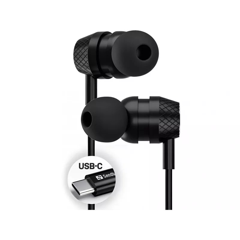 Headset Sandberg USB-C/A in-ear con microfono sul cavo