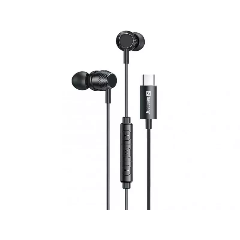 Headset Sandberg USB-C/A in-ear con microfono sul cavo