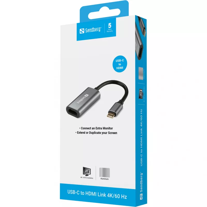 Adattatore USB-C-HDMI Link 4K/60 Hz Sandberg 136-12