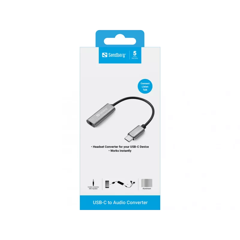 Adattatore audio Sandberg USB-C 136-27