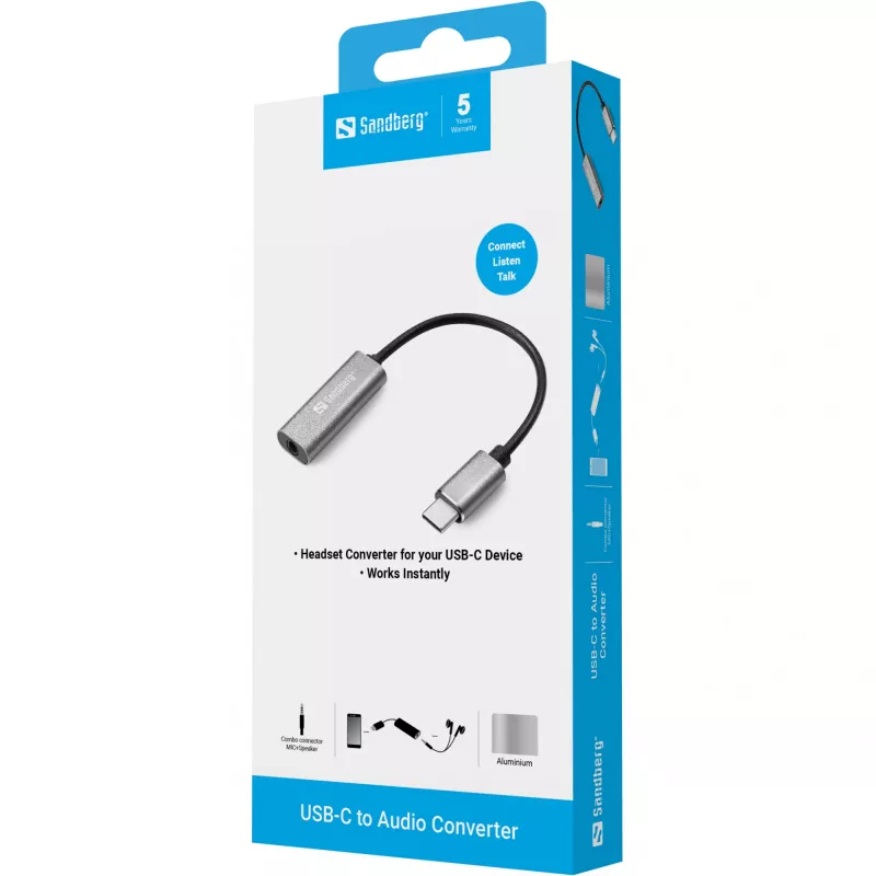 Adattatore audio Sandberg USB-C 136-27