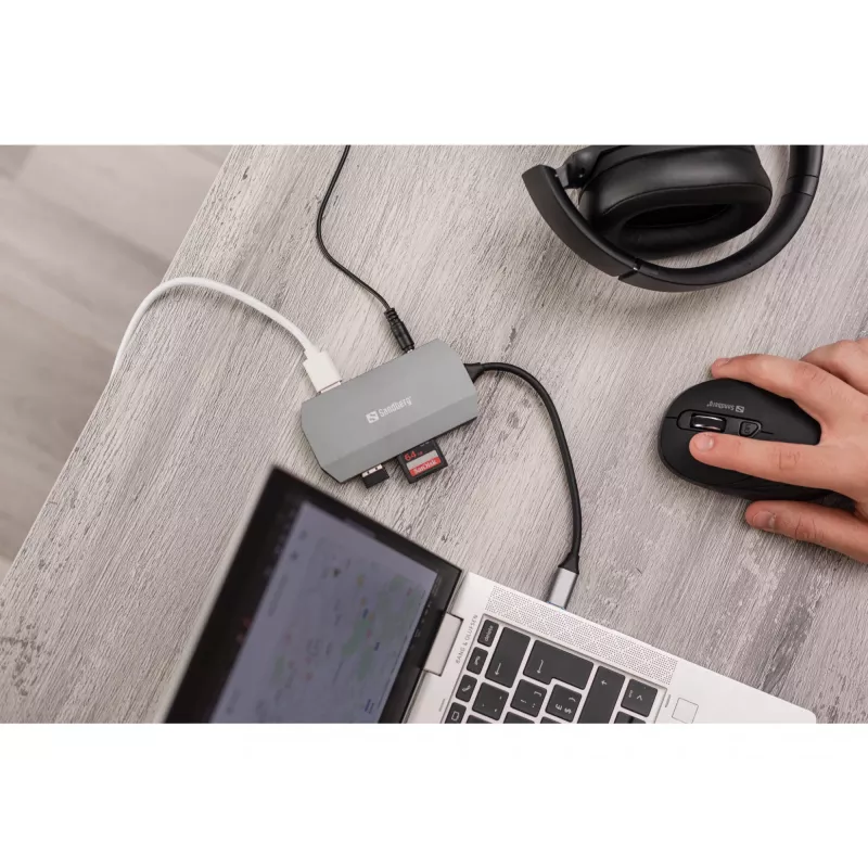 Dock USB-C Sandberg 6in1 Travel Dock