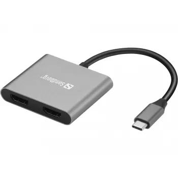 Dock USB-C Sandberg 2xHDMI+USB+PD risoluzione massima 3840x2160