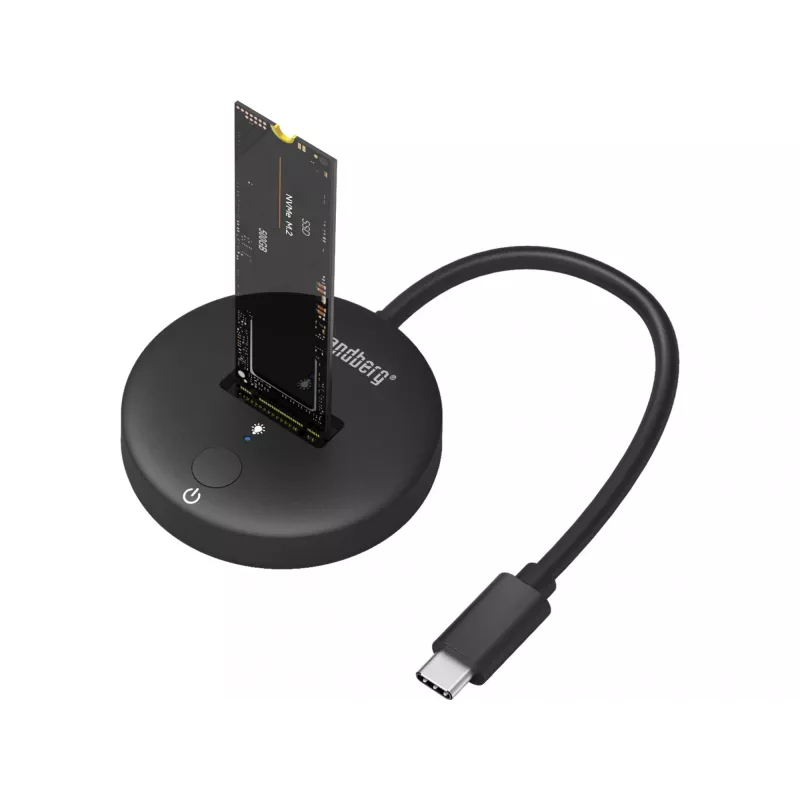 Dock USB 3.2 Sandberg per SSD M.2+NVMe 4 TB nero