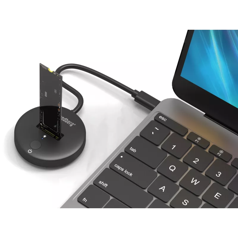 Dock USB 3.2 Sandberg per SSD M.2+NVMe 4 TB nero