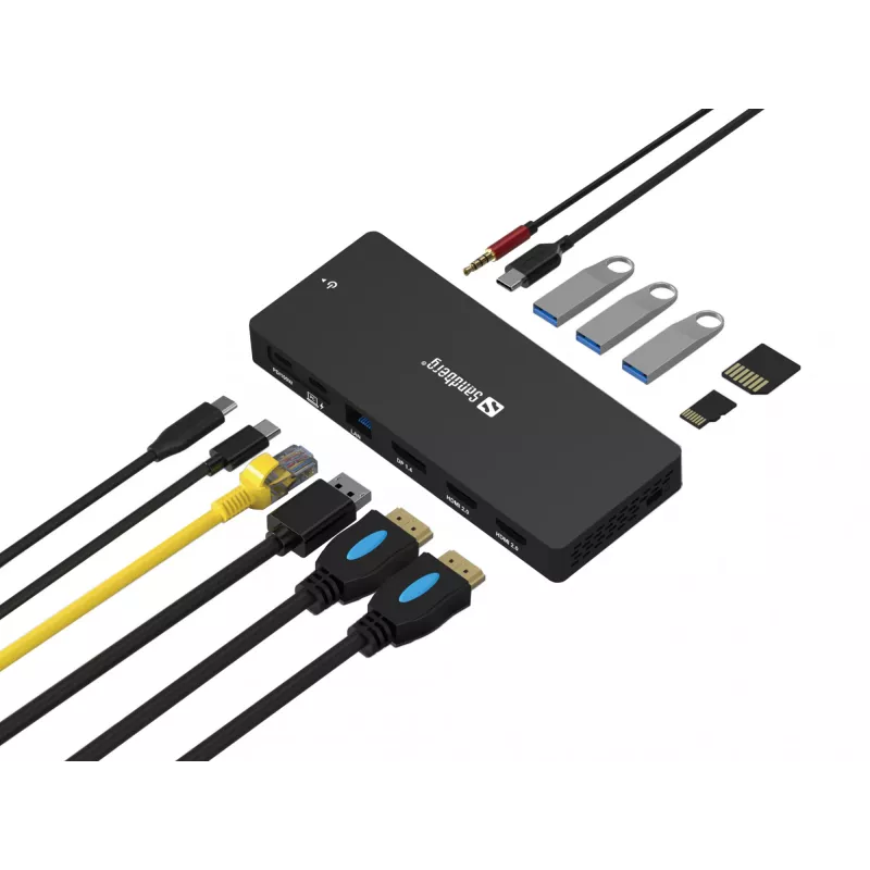 Docking station Sandberg USB-C 13in1 Pro con filo USB 3.2 Gen 1 Type-C