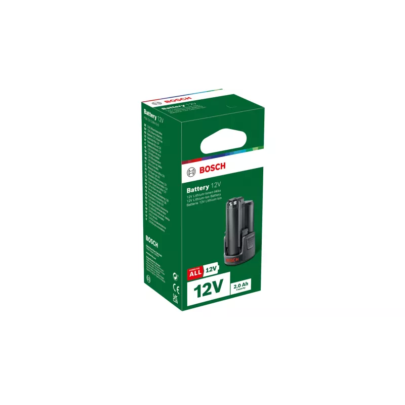 Bosch PBA 12V 2.0 Ah O-B pacco batteria, 12 V 2,0 Ah Li-Ion