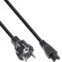 Cavo di alimentazione InLine tipo F tedesco / connettore per notebook “Mickey Mouse” nero 0,5 m