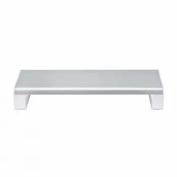 StarTech.com supporto ergonomico per monitor, fino a 15 kg, altezza fissa 9 cm, supporto per monitor/laptop da scrivania, piattaforma in acciaio, montaggio rapido, ottimizza lo spazio sulla scrivania