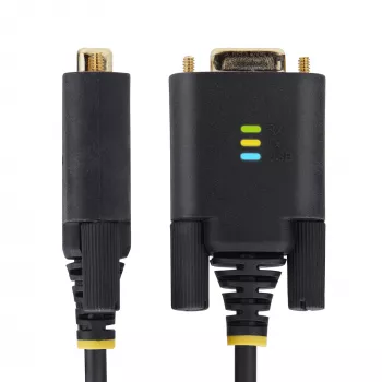 StarTech.com cavo adattatore USB a seriale null modem da 10ft (3m), viti/dadi DB9 sostituibili, COM retention, USB-A a RS232, FTDI, protezione ESD livello 4, Windows/macOS/ChromeOS/Linux - custodia robusta in TPE