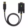 StarTech.com cavo adattatore USB a seriale null modem da 10ft (3m), viti/dadi DB9 sostituibili, COM retention, USB-A a RS232, FTDI, protezione ESD livello 4, Windows/macOS/ChromeOS/Linux - custodia robusta in TPE