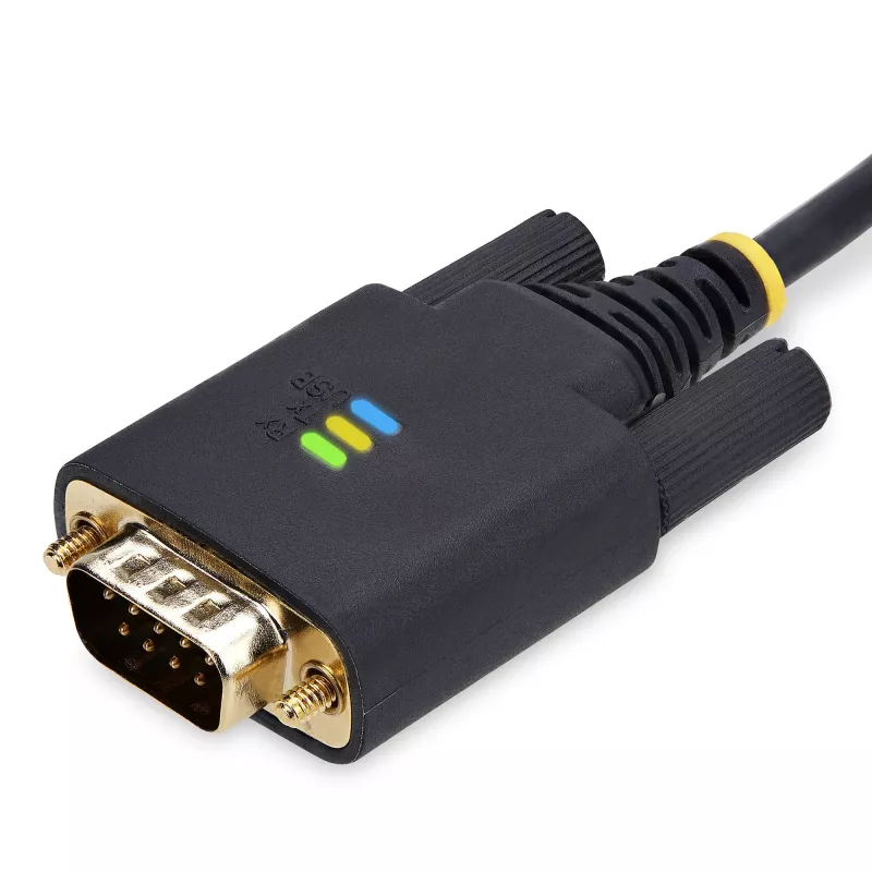StarTech.com cavo adattatore USB a seriale null modem da 10ft (3m), viti/dadi DB9 sostituibili, COM retention, USB-A a RS232, FTDI, protezione ESD livello 4, Windows/macOS/ChromeOS/Linux - custodia robusta in TPE