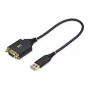 StarTech.com cavo adattatore USB a seriale null modem da 30cm, COM retention, FTDI, USB-A a DB9 RS232, dadi/viti DB9 sostituibili, Windows/macOS/Linux